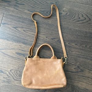 Roots brown leather crossbody bag